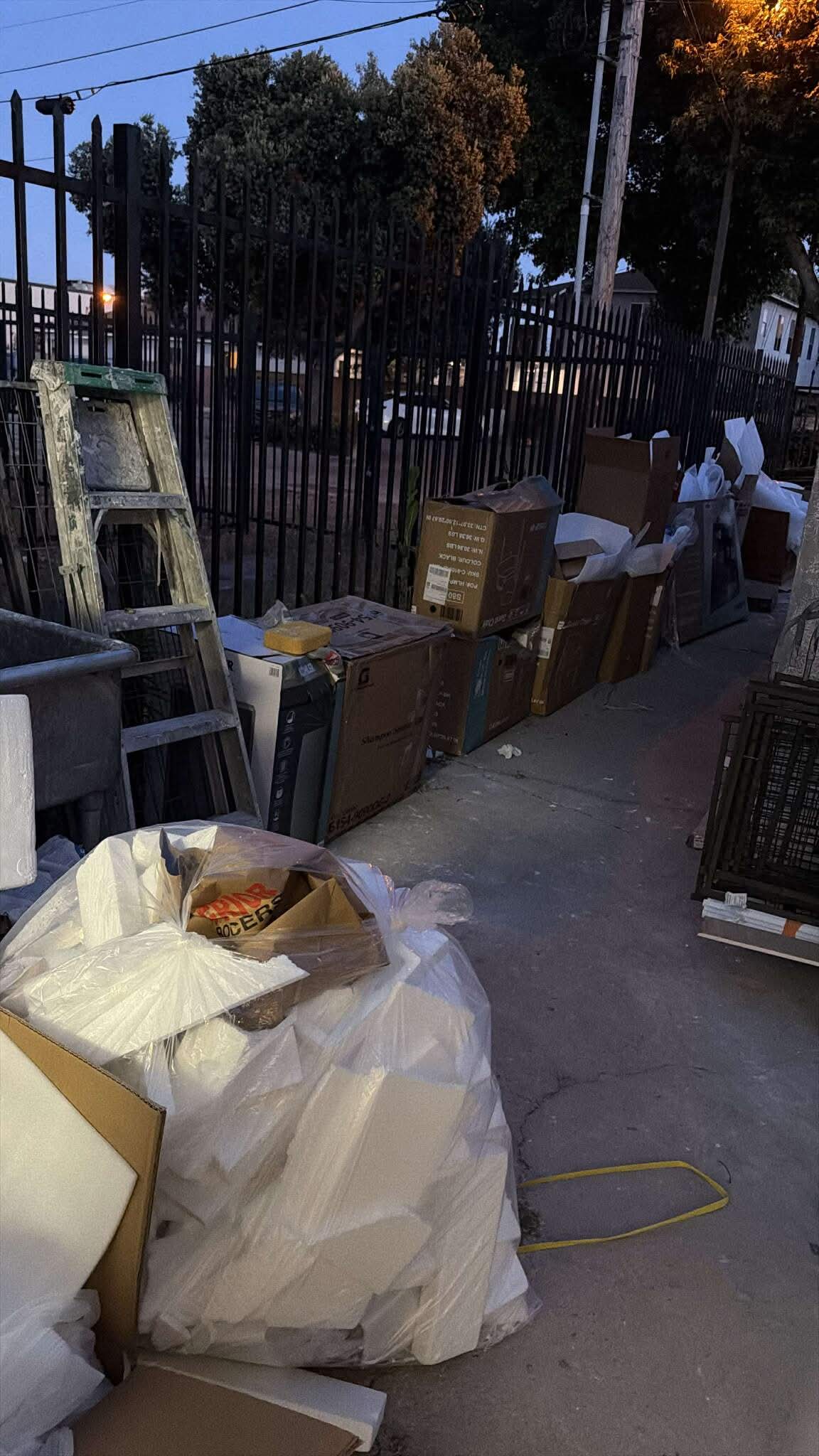 Project Cardboard and Trash Cleared Out at a South Gate Business image